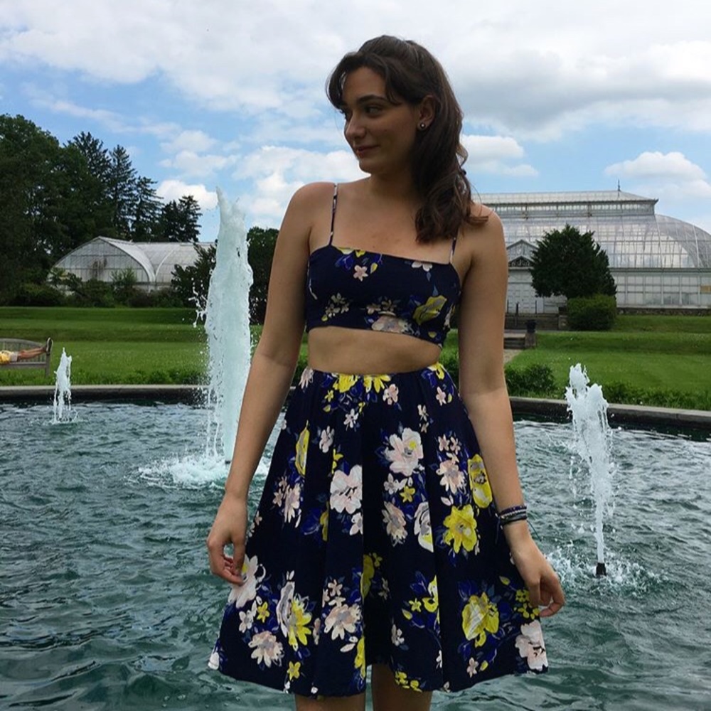 Crop top and skirt set